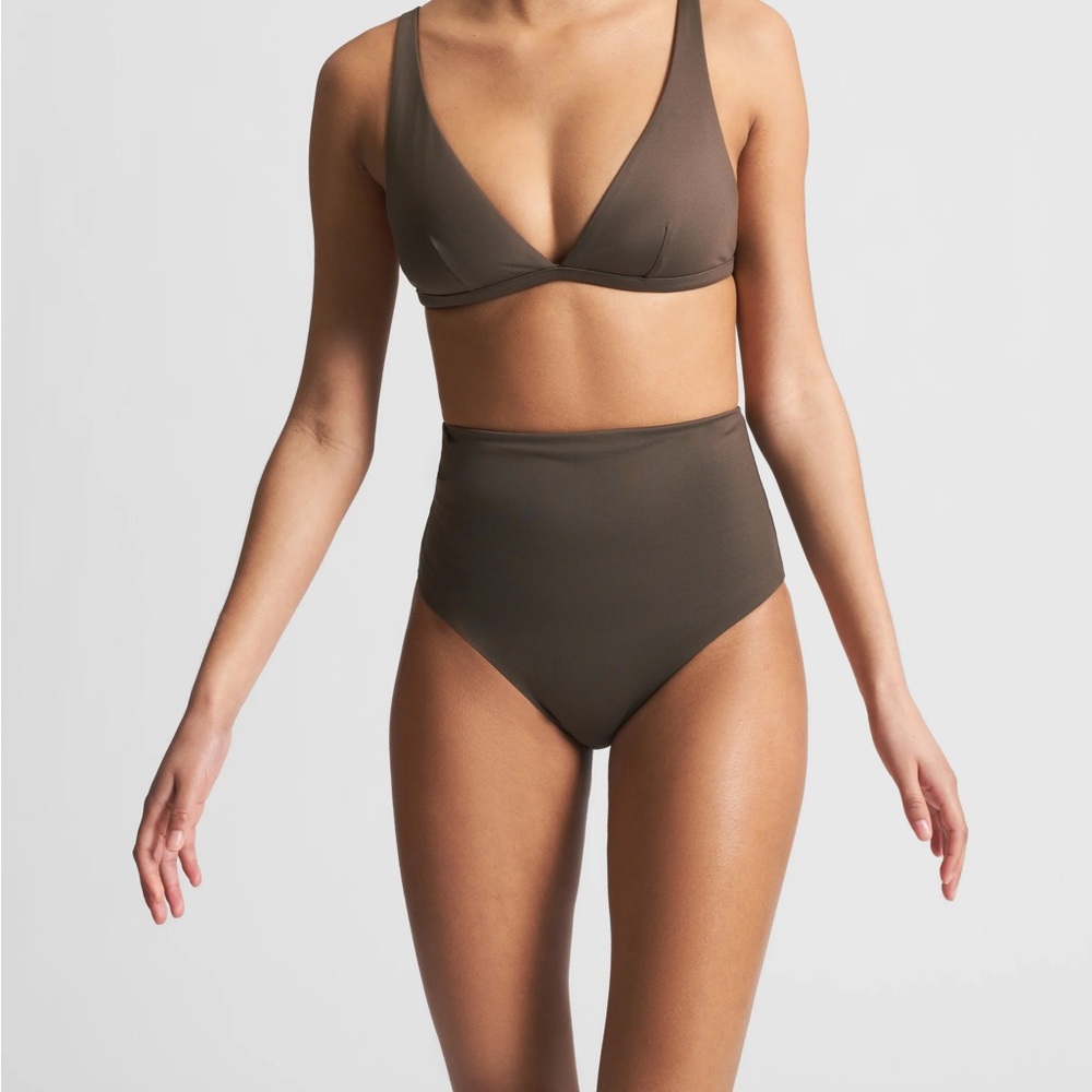 Asceno deia olive green highrise bikini S